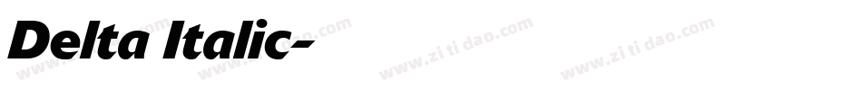Delta Italic字体转换